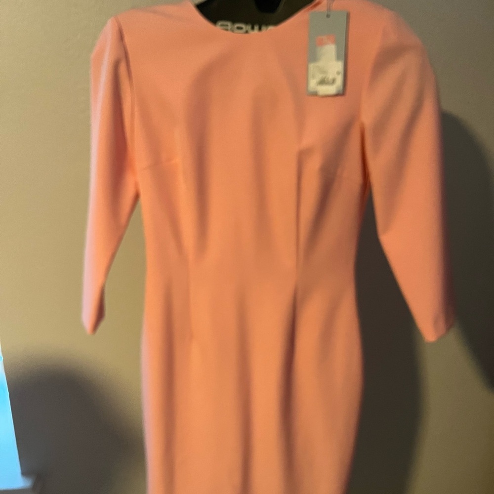 Antonio Melani NWT dress in blush pinkk. Beautiful fittted dress!